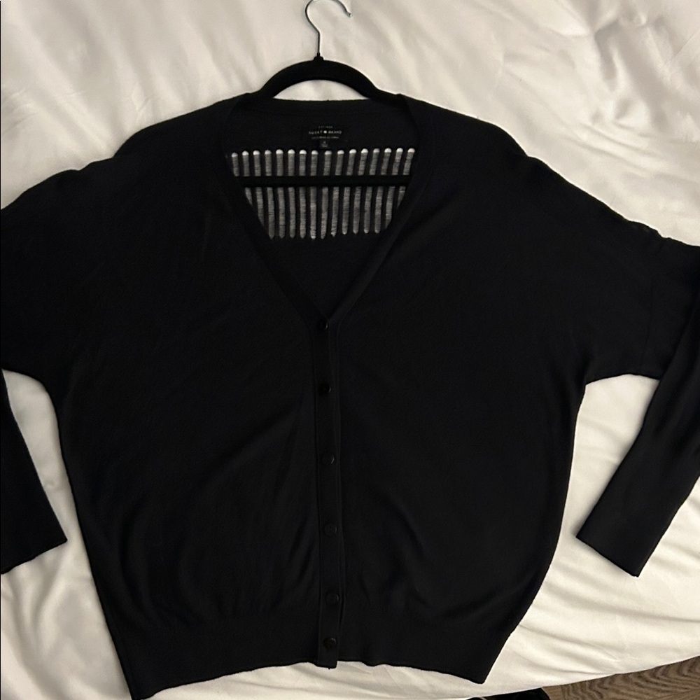 Lucky Brand Black Button-Up Cardigan